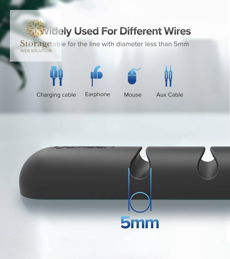 2 Pcs Flexible Silicone Cable Organizer