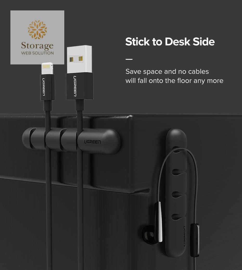 2 Pcs Flexible Silicone Cable Organizer