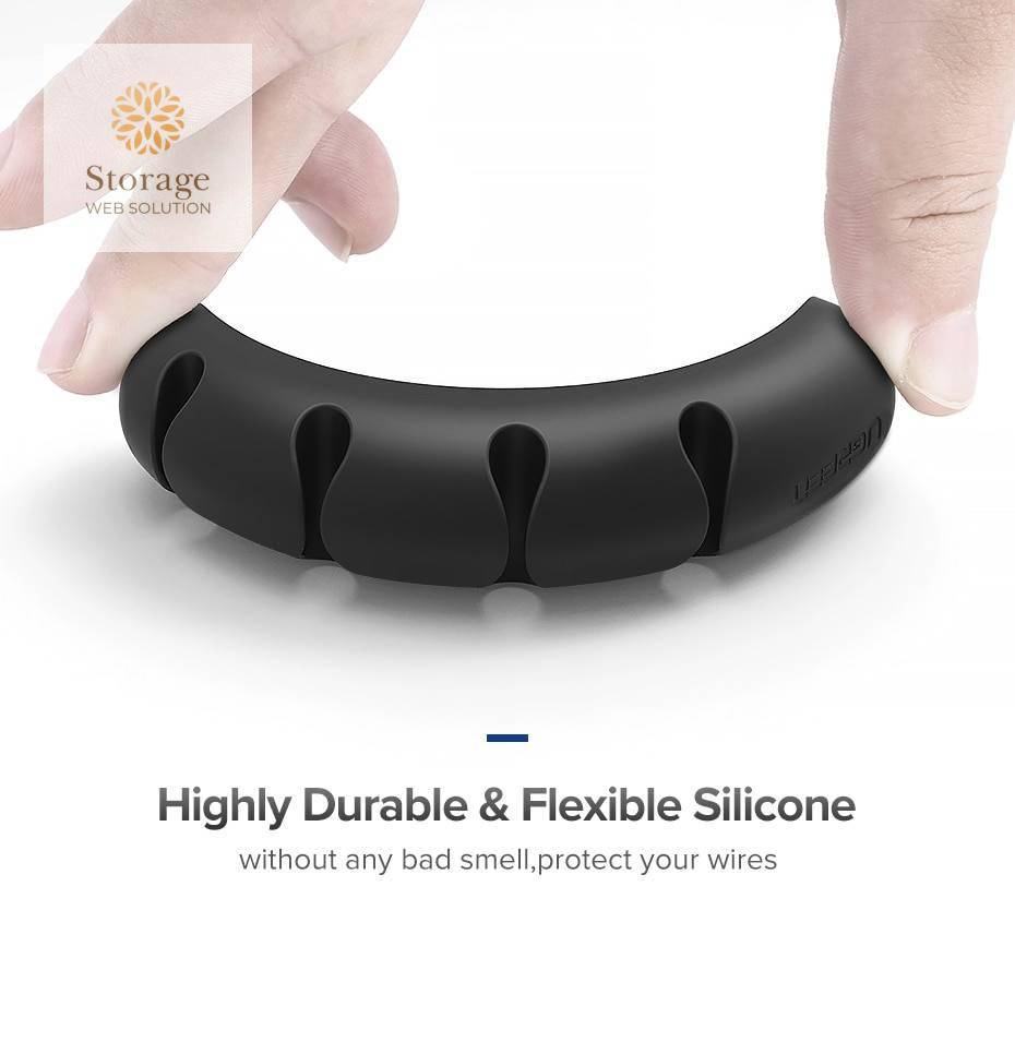 2 Pcs Flexible Silicone Cable Organizer