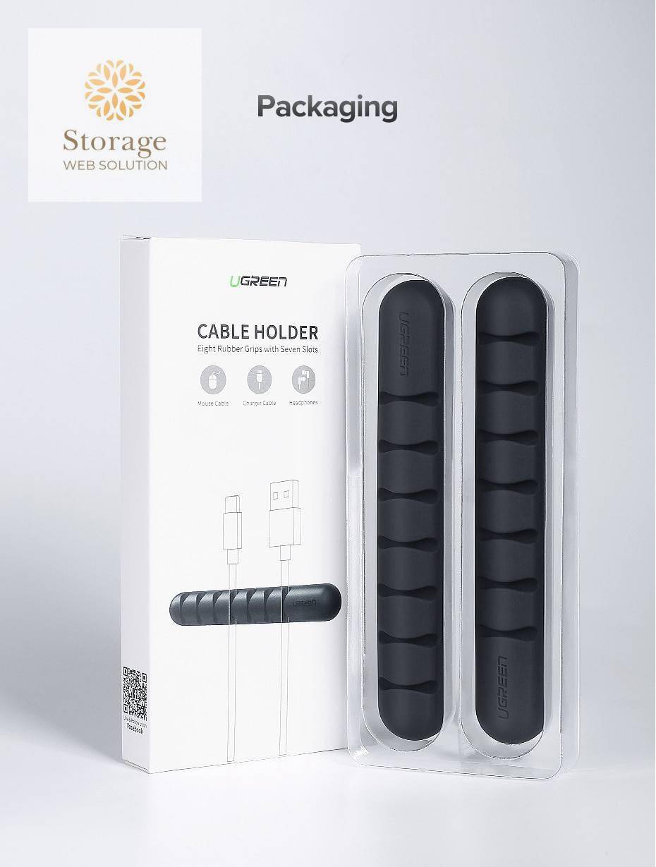 2 Pcs Flexible Silicone Cable Organizer