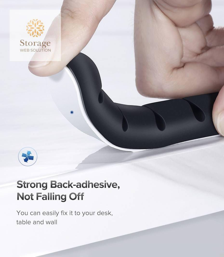 2 Pcs Flexible Silicone Cable Organizer