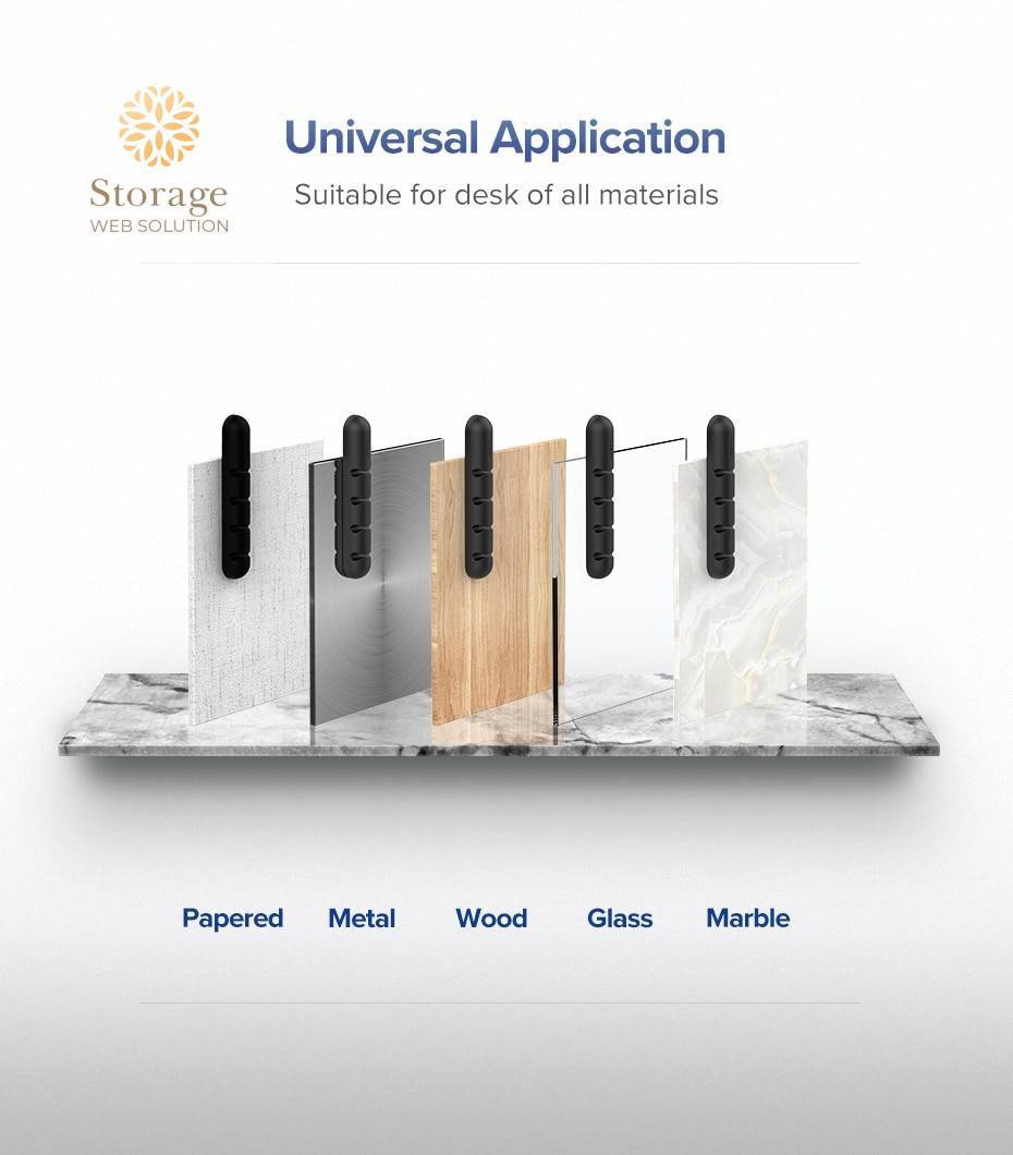 2 Pcs Flexible Silicone Cable Organizer