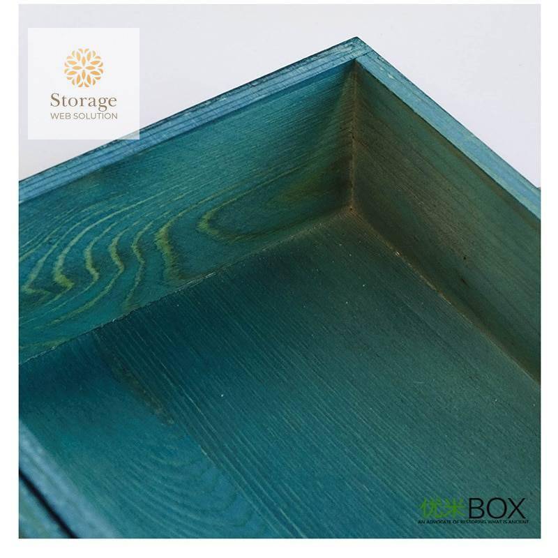 Vintage Wooden Storage Box in Print