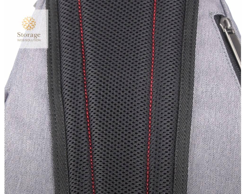 Men's Water Drop One Shoulder USB Backpack