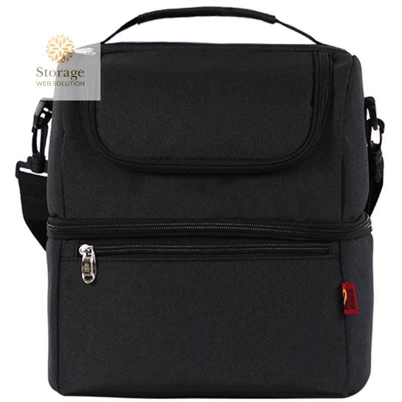 2-Compartment Insulated Shoulder Lunch Bag - Storage Web Solution